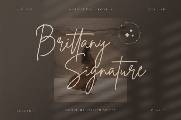 Brittany Signature Script Font for Small Business Branding