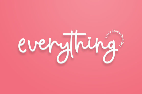 Everything Script: A Modern Handwritten Typeface for Editorial Elegance