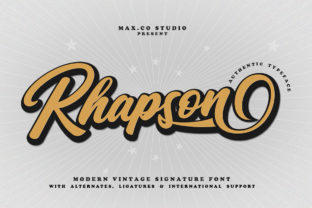 Rhapson Script Font: Retro Style for Digital Campaigns